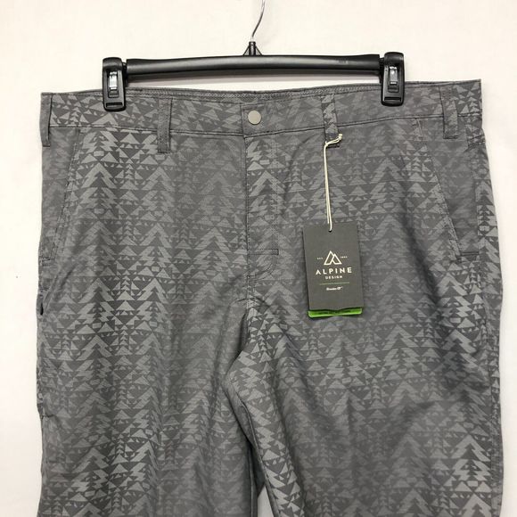 NWT Alpine Design Men Trail Head Tech Shorts Size 40 Gray Polyester Blend M130 5 - Picture 11 of 15